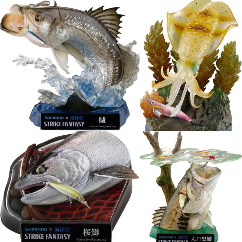 STRIKE FANTASY 鱸魚 障泥烏賊 大口黑鱒 櫻鱒 釣魚盒玩模型 (再販) SHIMANO×海洋堂