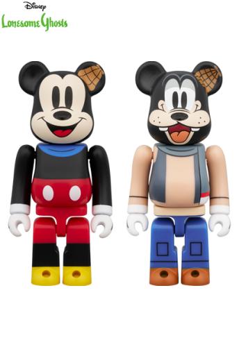 BE@RBRICK MICKEY MOUSE&GOOFY 2PCS SET 塗裝完成品 MEDICOM TOY