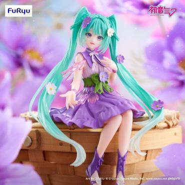 泡麵蓋模型 初音未來 紫色波斯菊花仙子Ver. 景品 FURYU