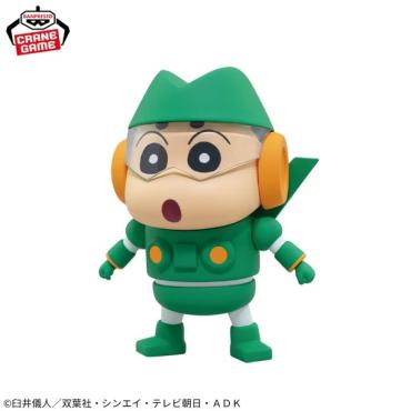 蠟筆小新 小新cosplay鋼達姆機器人與小白 公仔 (A：鋼達姆機器人) BANDAI