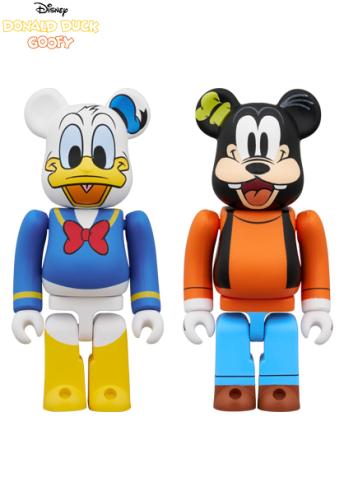 BE@RBRICK DONALD DUCK&GOOFY 2PCS SET 塗裝完成品 MEDICOM TOY